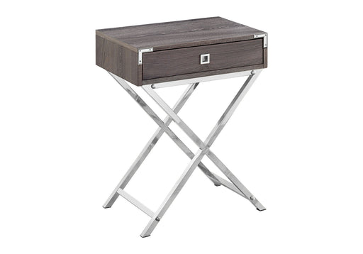 Accent Side Table, Storage Drawer - Taupe 8th Street