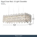 Michael Amini Lighting - Royal Crown Rectangular 12-Light Crystal Chandelier - Clear Michael Amini
