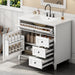 Bathroom Vanity With Sink, Cabinet With 3 Drawers And Adjustable Shelf Hearth and Haven