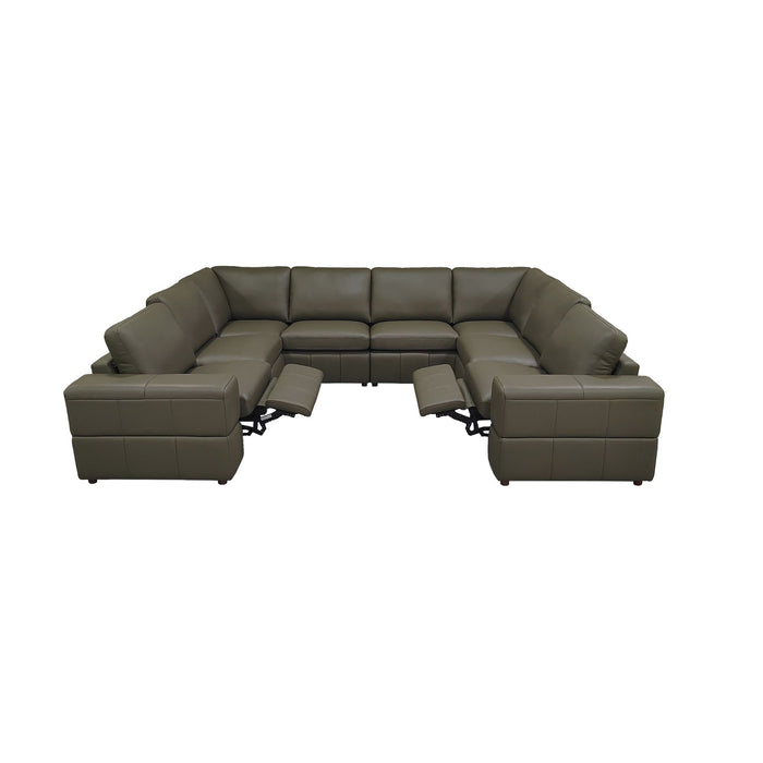 Upholstered Large Arms Sectional With Recliner Seats Home Essentials