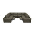 Upholstered Large Arms Sectional With Recliner Seats Home Essentials