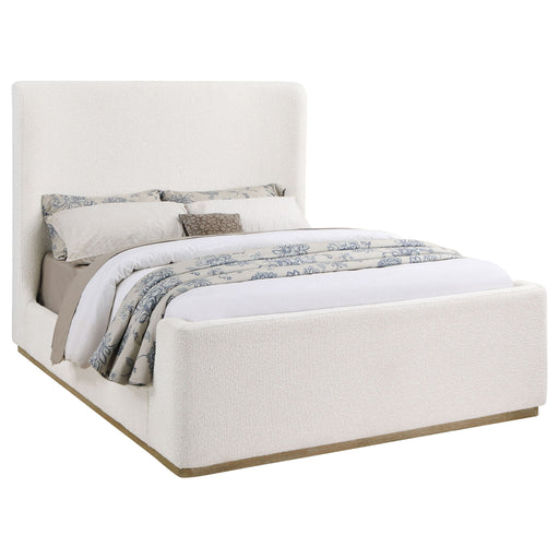 Vindra - Queen Sleigh Bed - Cream Furniture Max