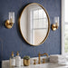 Jardin - Single Light Wall Sconce With Clear Ribbed Satin - Clear / Gold Ashcroft Furniture