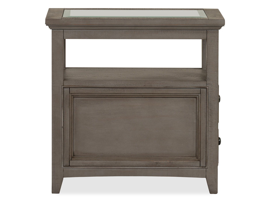 Paxton Place - Chairside End Table - Dovetail Gray Magnussen Furniture