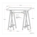 Sawhorse - Handcrafted Solid Desk Simpli-Home