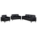 Weld 3 Piece Upholstered Track Arm Sofa Set - Black Furniture Max