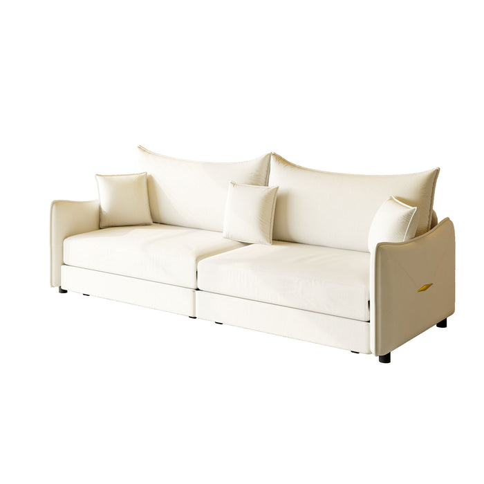 King Pull Out Sofa Bed, 3-In-1 Convertible Bed With 3 Pillows Home Essentials