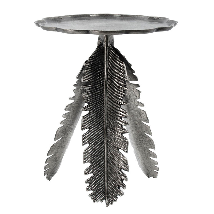 Leaf Side Table - Silver Home Essentials