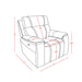 Gary - Power Recliner With Power Recline Motion, Pillow Top Arms, Hidden Cupholders - Black Global Furniture USA