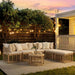 Outdoor Patio Furniture, All-Weather Rattan Sectional Sofa Set With Thick Cushions And Pillows, Freely Combined Conversation Sets For Garden, Backyard, Balcony Hearth and Haven