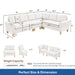Modular L - Shaped Sectional Sofa 6 Seater 4 Piece Couch With Chaise Home Essentials