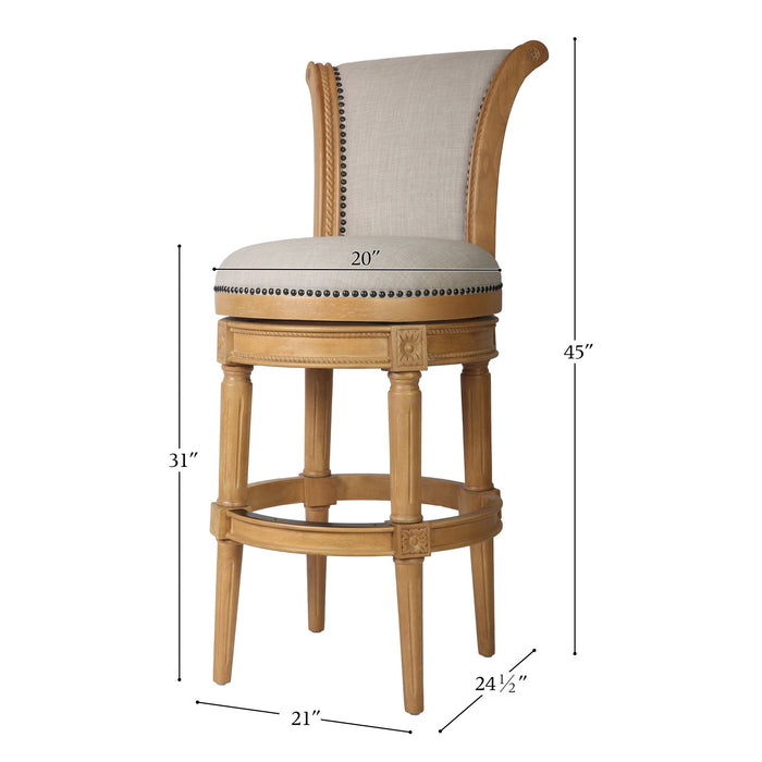 Swivel Barstool With High-Back Home Essentials