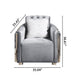Accent Chair With Button Tufted Diamond Grid & 1 Pillow For Living Room Home Essentials