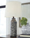 Mahima - Paper Table Lamp (Set of 2) - Black / White Signature Design by Ashley®