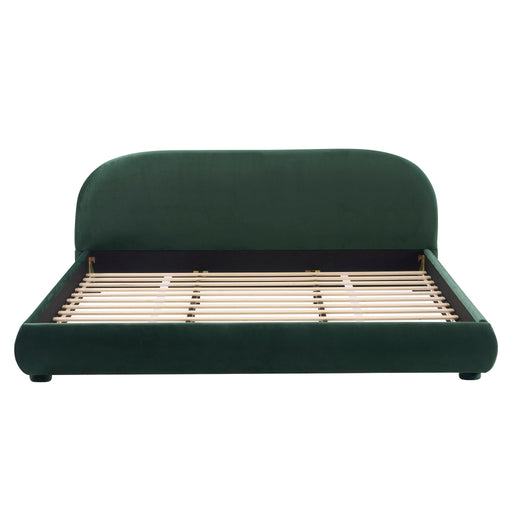Upholstered Simple Modern Bedroom Bed With Curved Headboard Noble House