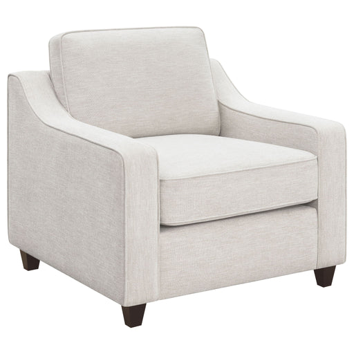 Mahaffey - Upholstered Sloped Track Arm Chair - Beige Furniture Max