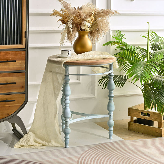 Round Top Carved Table For Living Room Home Essentials