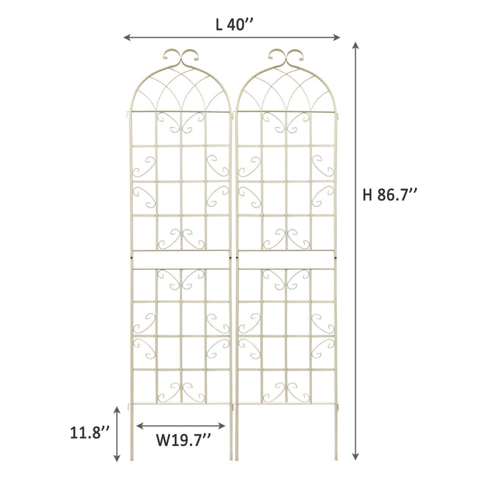 Metal Garden Rustproof Trellis For Climbing Plants Outdoor Flower Support Daily Nest