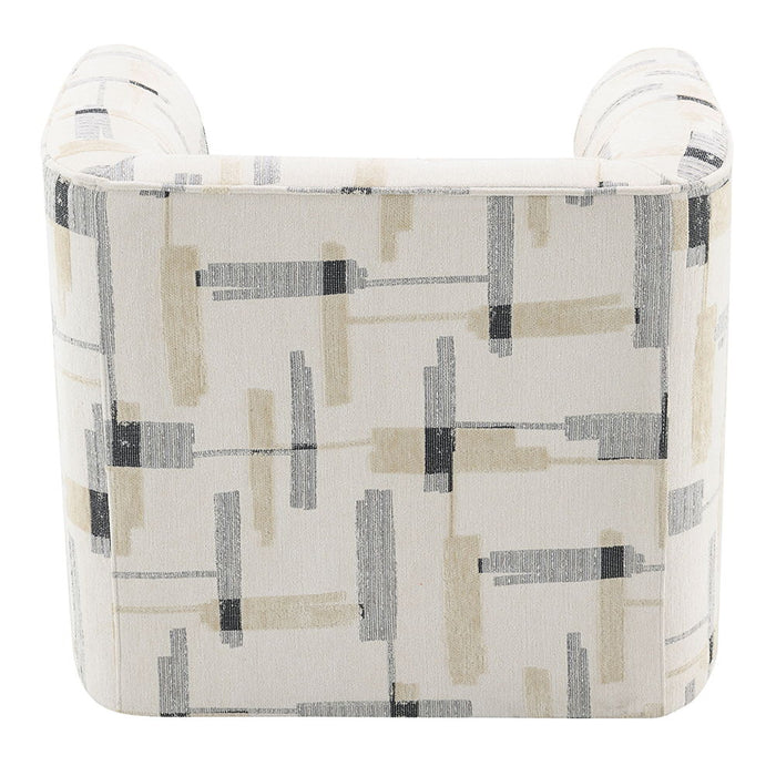 Darya - Chair With Swivel - Beige Pattern Fabric ACME
