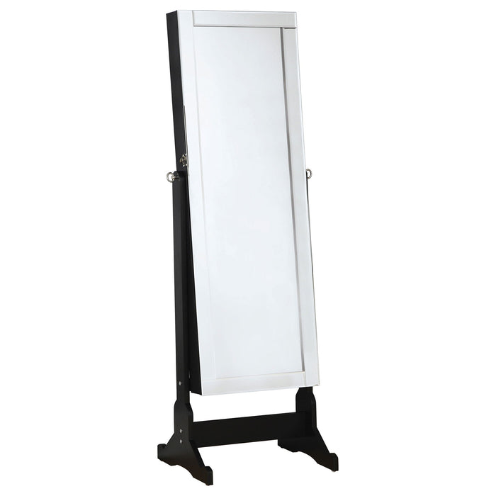 Radavera - Jewelry Cheval Mirror With Tilt Function - Black Furniture Max