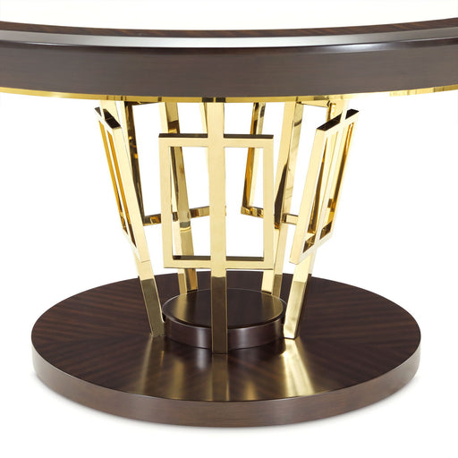 Belmont Place - 60" Round Dining Table - Espresso Michael Amini