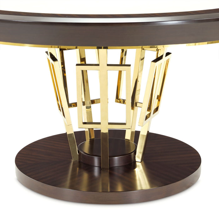Belmont Place - 60" Round Dining Table - Espresso Michael Amini