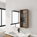 Wall Mounted Bathroom Mirror Cabinet With Adjustable Shelves - Imitative Oak Home Essentials
