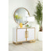 Synchrony - 2 Door Accent Cabinet With Art Deco Trim - White Furniture Max