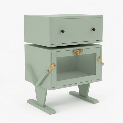 Robot LED Nightstand With 360° Rotating Drawer Home Essentials