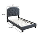 Button Tufted Bed With Nailhead Trim Home Essentials
