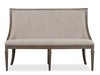 Lancaster - Bench With Upholstered Seat & Back - Dovetail Gray Magnussen Furniture
