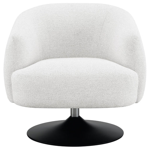 Upholstered Swivel Accent Chair, 360 Degree Rotation - Beige Furniture Max