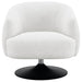 Upholstered Swivel Accent Chair, 360 Degree Rotation - Beige Furniture Max