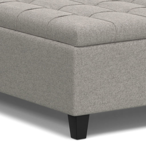 Harrison - Large Square Coffee Table Storage Ottoman - Gray Simpli-Home
