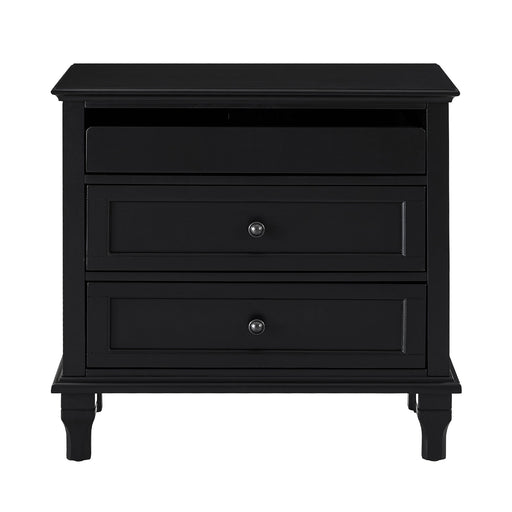 Nightstand With Charging Station, 3 Drawer Storage Table Home Essentials