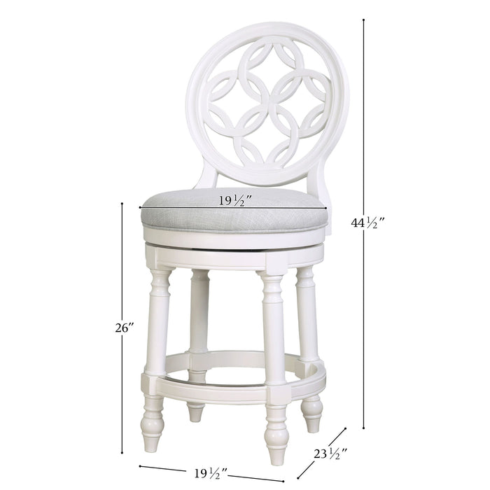 Stool With Back And Swivel Upholstered Seat Home Essentials