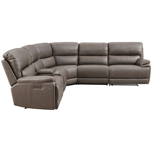 Kantu - Motion Sectional Sofa - Brown Synthetic Leather ACME