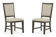 Westley Falls - Step Up Side Chair With Upholstered Seat & Back (Set of 2) - Dark Brown Magnussen Furniture