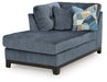 Maxon Place - Laf Corner Chaise - Navy Benchcraft®