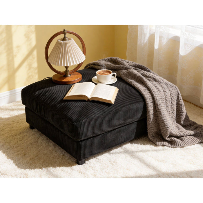 Upholstered Rectangle Ottoman Home Essentials