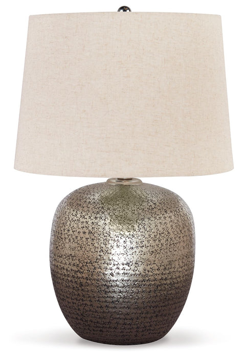 Magalie - Metal Table Lamp  - Antique Silver Finish Signature Design by Ashley®