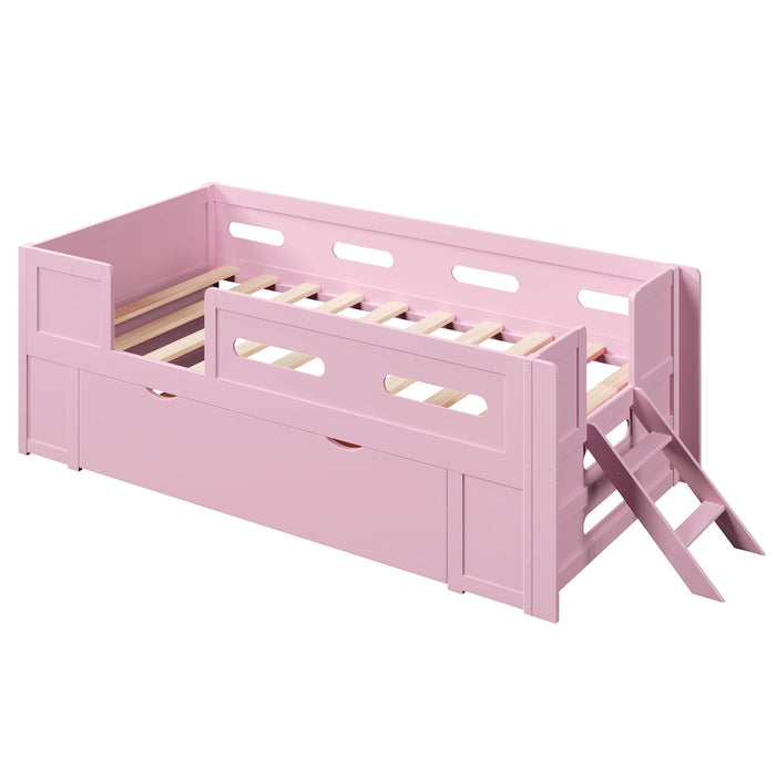 Platform Bed With Guardrail And Drawer Dreamland