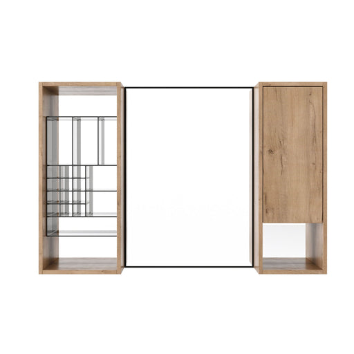 41.3" Wall Mounted Cabinet With Storage, Medicine Cabinet With Door And Adjustable Shelves - Imitative Oak Home Essentials