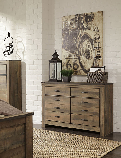 Trinell - Six Drawer Dresser - 61.34" x 15.98" x 42.99" - Brown Dark Signature Design by Ashley®