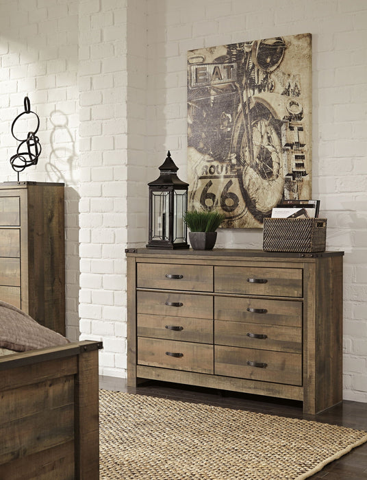 Trinell - Six Drawer Dresser - 61.34" x 15.98" x 42.99" - Brown Dark Signature Design by Ashley®