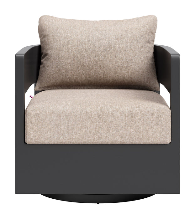 Foret - Swivel Chair - Beige / Black Zuo Modern