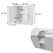 Louvered Double Door Floor Standing Bathroom Vanity Cabinet With Adjustable Shelf - White Home Essentials
