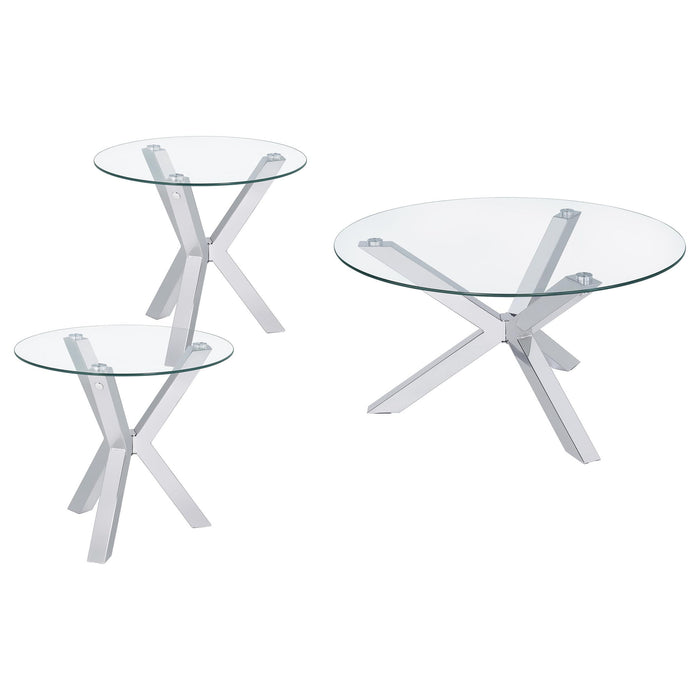 Alexa - Round Coffee And End Table Set Furniture Max