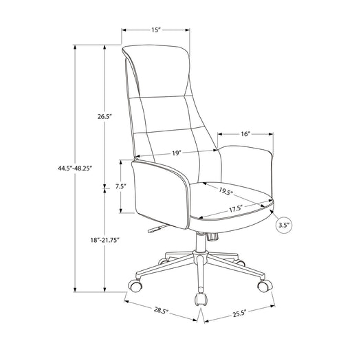 Office Chair With Adjustable Height - Black 8th Street