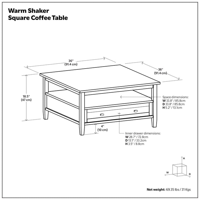 Warm Shaker - Handcrafted Table Simpli-Home